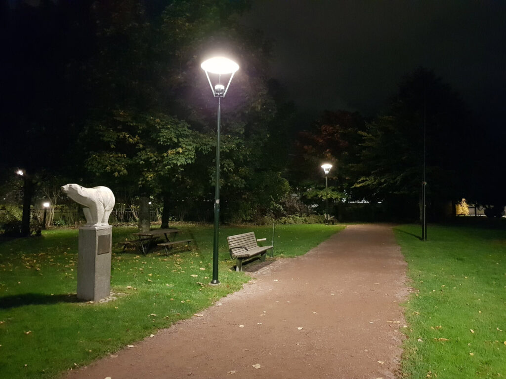 Belysning för Badhusparken i Kungsbacka
